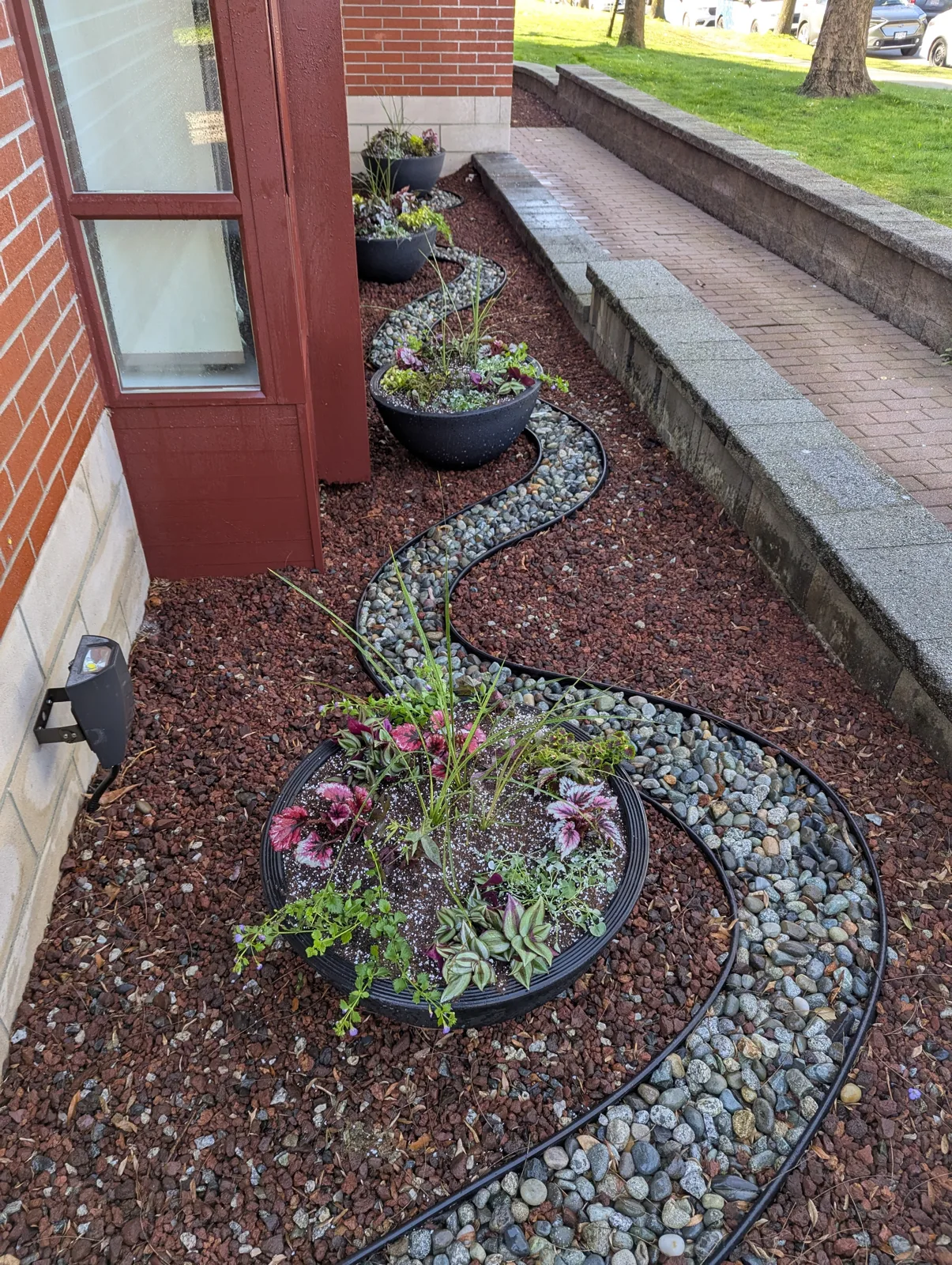 A refreshed entrance garden