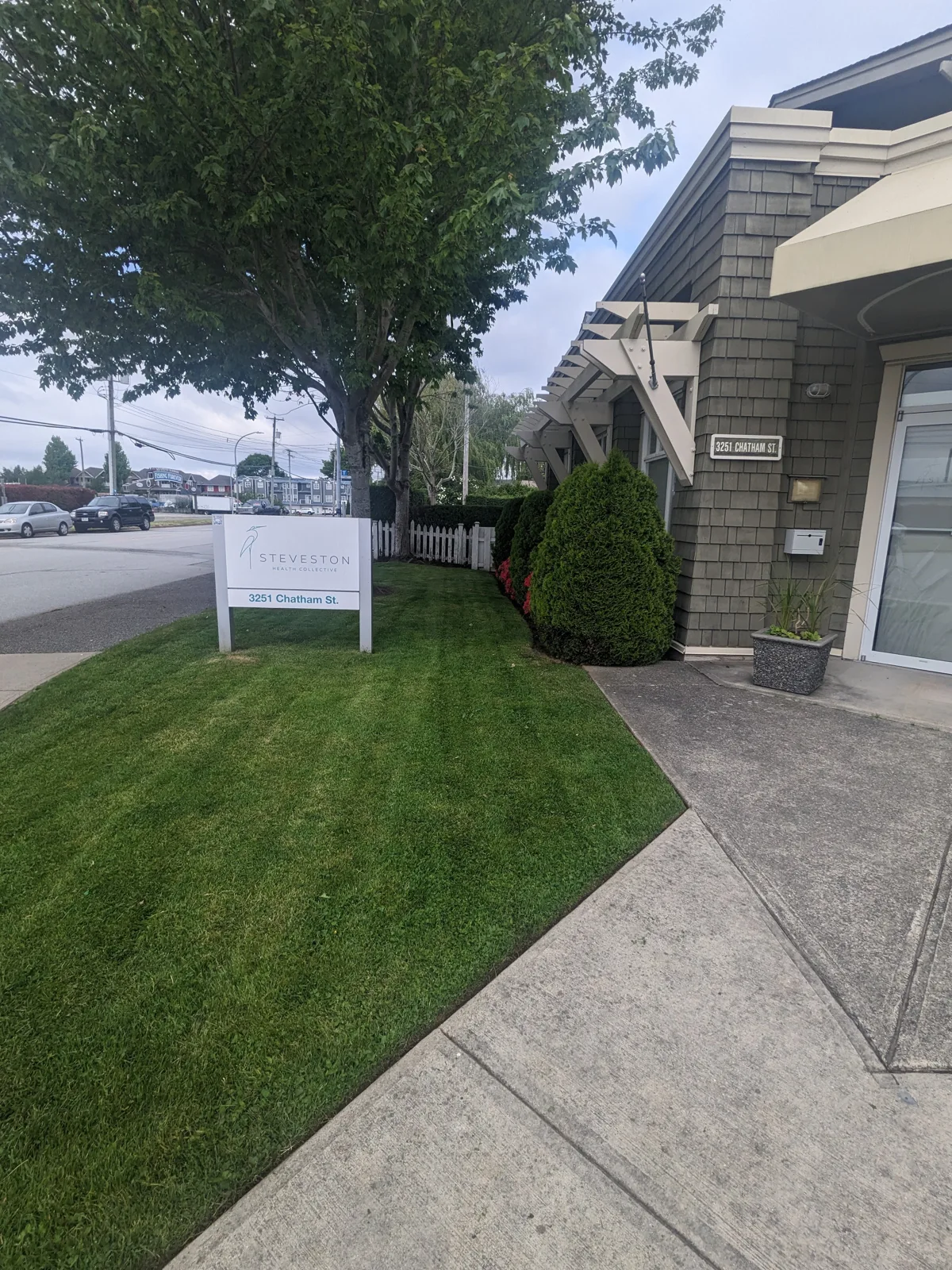 A tidy residential entrance